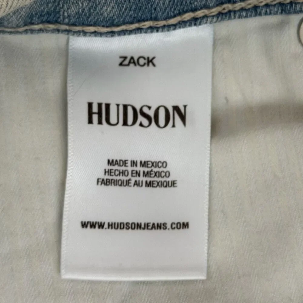 Hudson Jeans Men's 32x32 Zack Moto Skinny Fit Jeans Paint Splatter